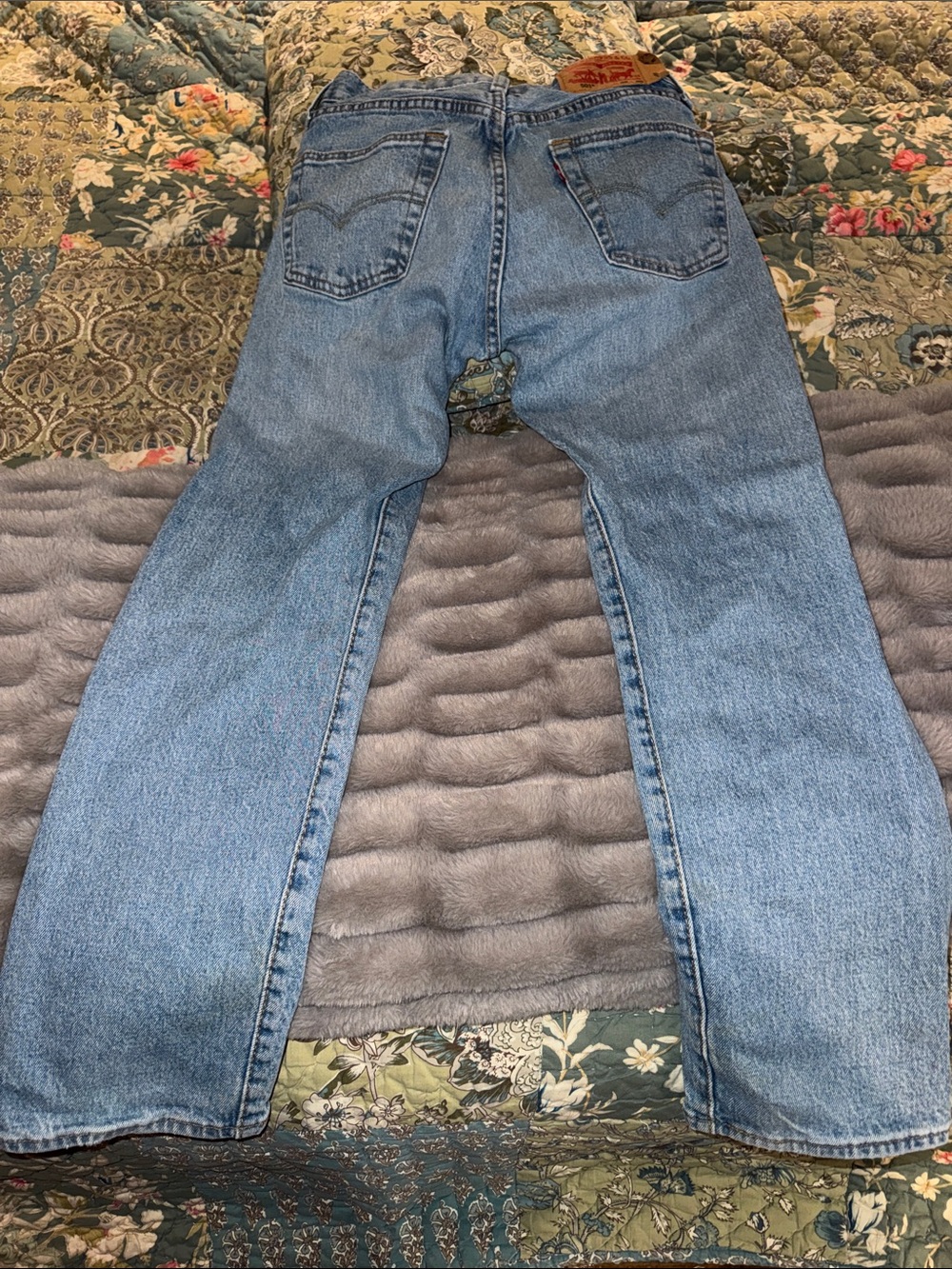 Levi's 501 Men's Light Blue Bootcut Jeans-Button Fly